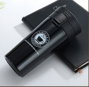 上亨（shangheng） 保温杯男女成人随行咖啡杯旅行出差泡茶杯办公情侣学生喝水杯子 每天一杯好心情【清新银380ML】SHZH-CFBD003