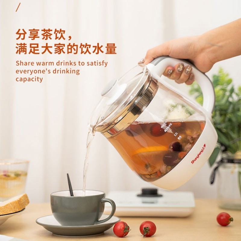 上亨（shangheng） 养生壶煎药壶办公室家用多功能玻璃煮茶器花茶壶保温电热水壶烧水壶 SHZH-CFY04【带蛋架 滤网】