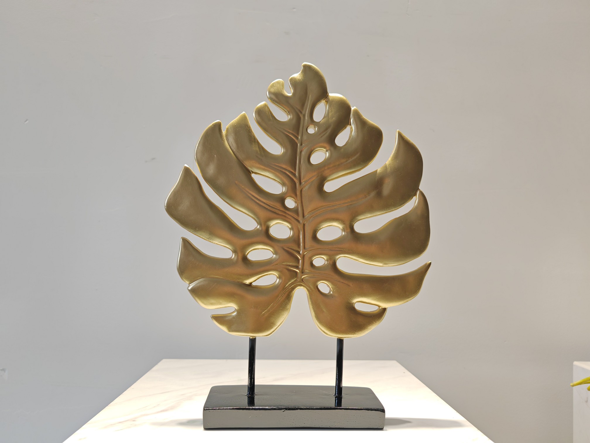 Creative Co-op 美国王氏 旗下可立特家居饰品 轻奢风格实木雕刻描金玄关树叶摆件