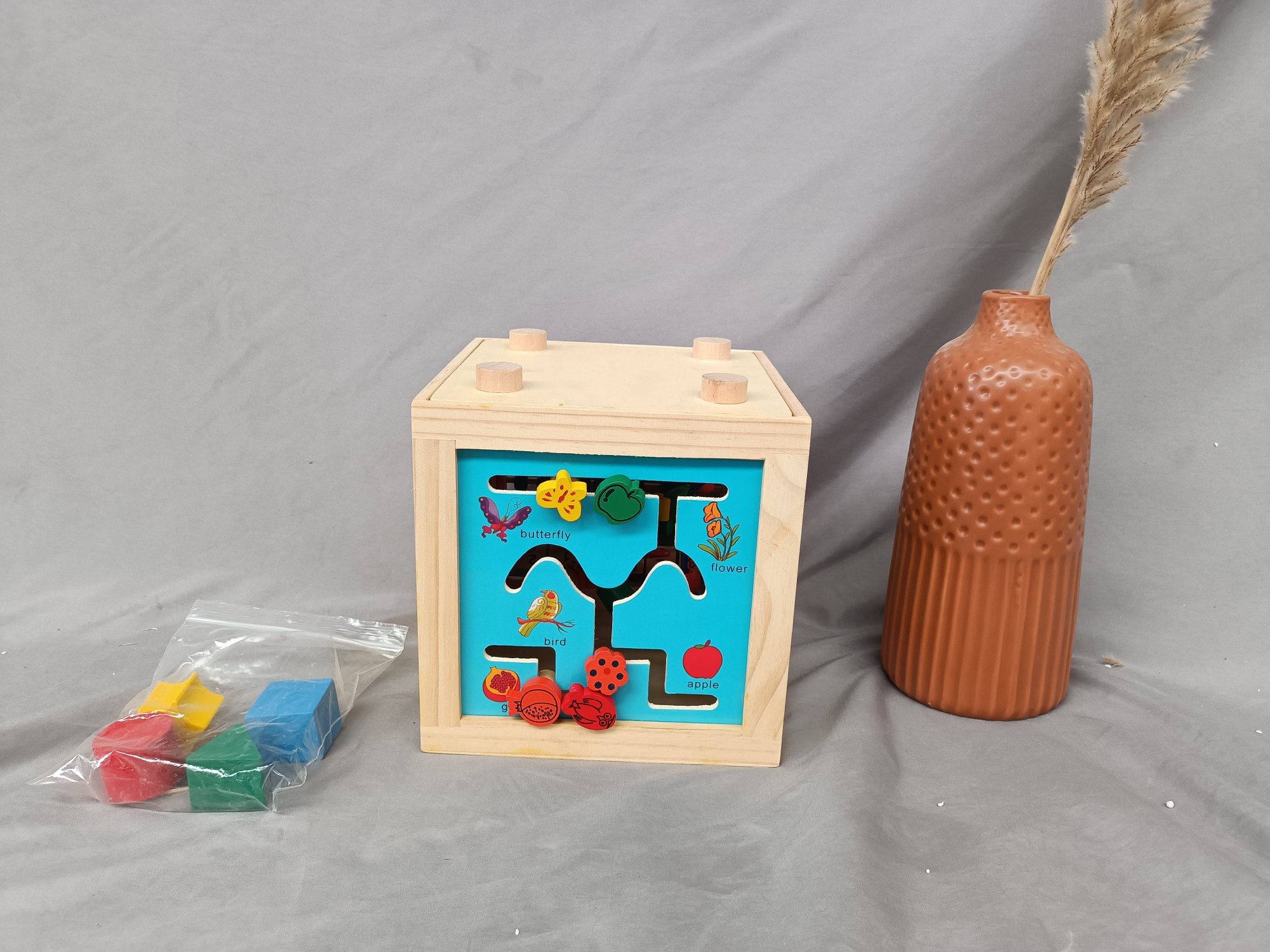 七彩人生儿童益智花鸟绕珠玩具益智玩具，开发儿童大脑