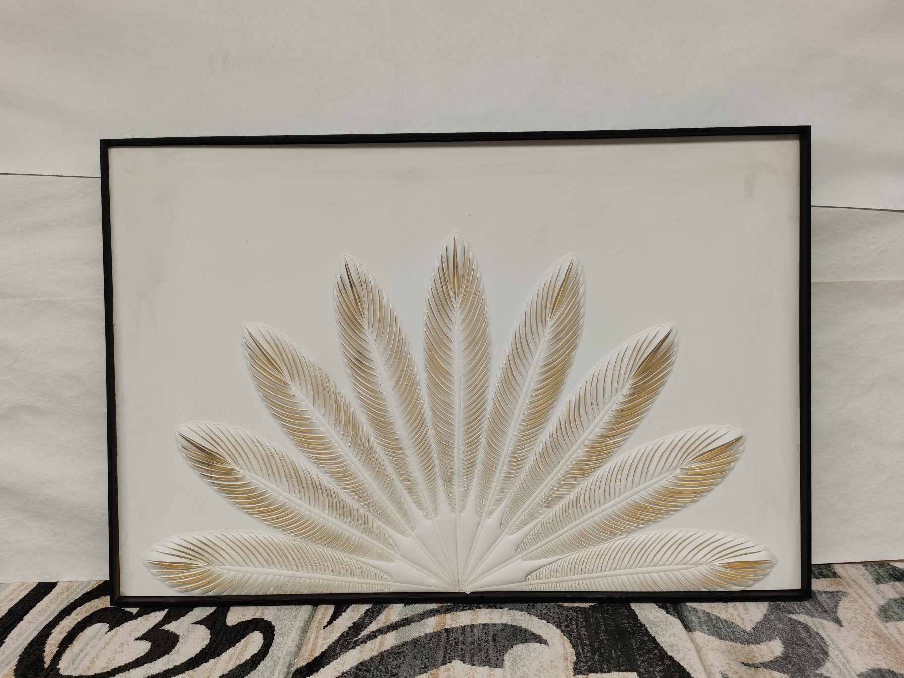 顶流家奢——visionnaire高定壁画 意大利轻奢家居设计师定制款，将奢华和艺术紧密结合，专业服务高端私宅。 高端手工皮质切割工艺客厅横幅大挂画