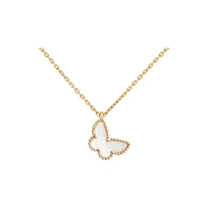 破茧成蝶白贝项链18KGP 珍珠白贝母