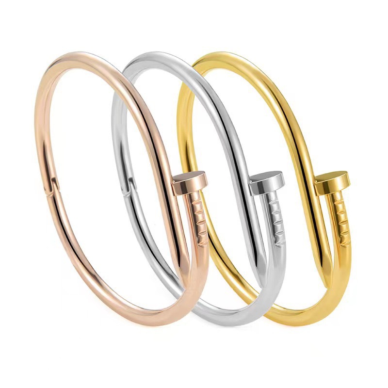 博爱系列时尚天后钉子情侣手镯（玫瑰金、黄金、白金）KHJ50799695