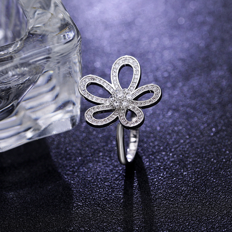 满钻太阳花朵仙女戒指