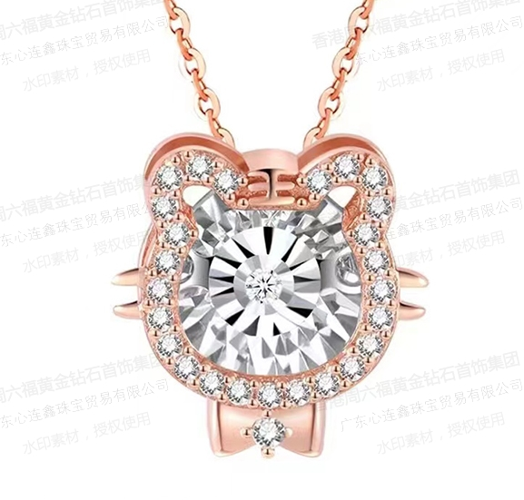 香港周六福镶钻系列-灵动幸运猫