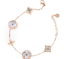 香港周六福镶钻系列-四叶草  全家福手链