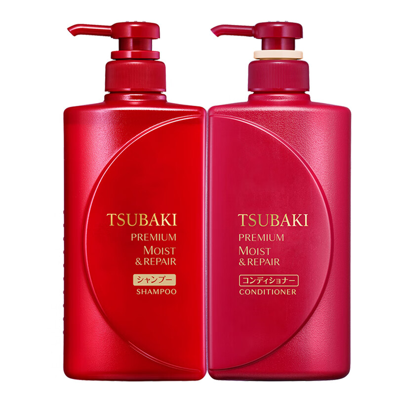 丝蓓绮（TSUBAKI）沁润臻致滋润洗护套装洗发水490ml 护发素490ml