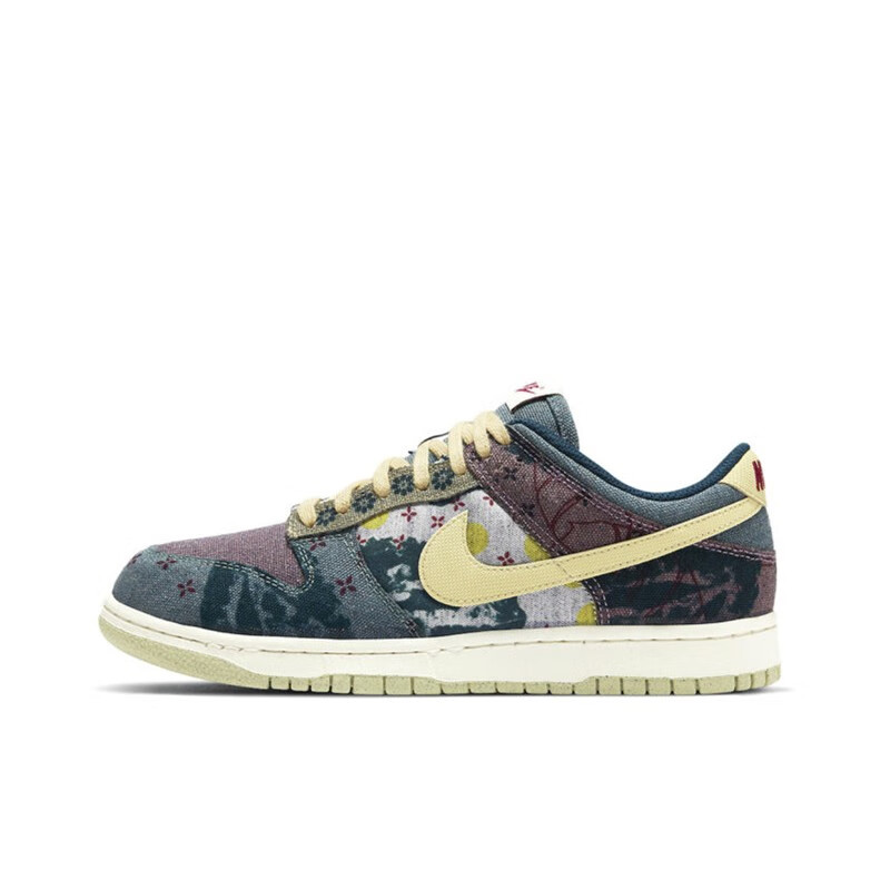 Nike Dunk Low SP community garden 柠檬水洗 小腰果花 防滑 低帮 板鞋 男女同款 蓝黄