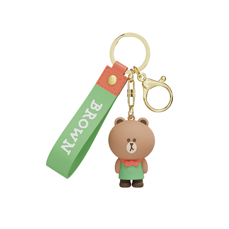 LINE FRIENDS  布朗熊花园系列钥匙扣挂件