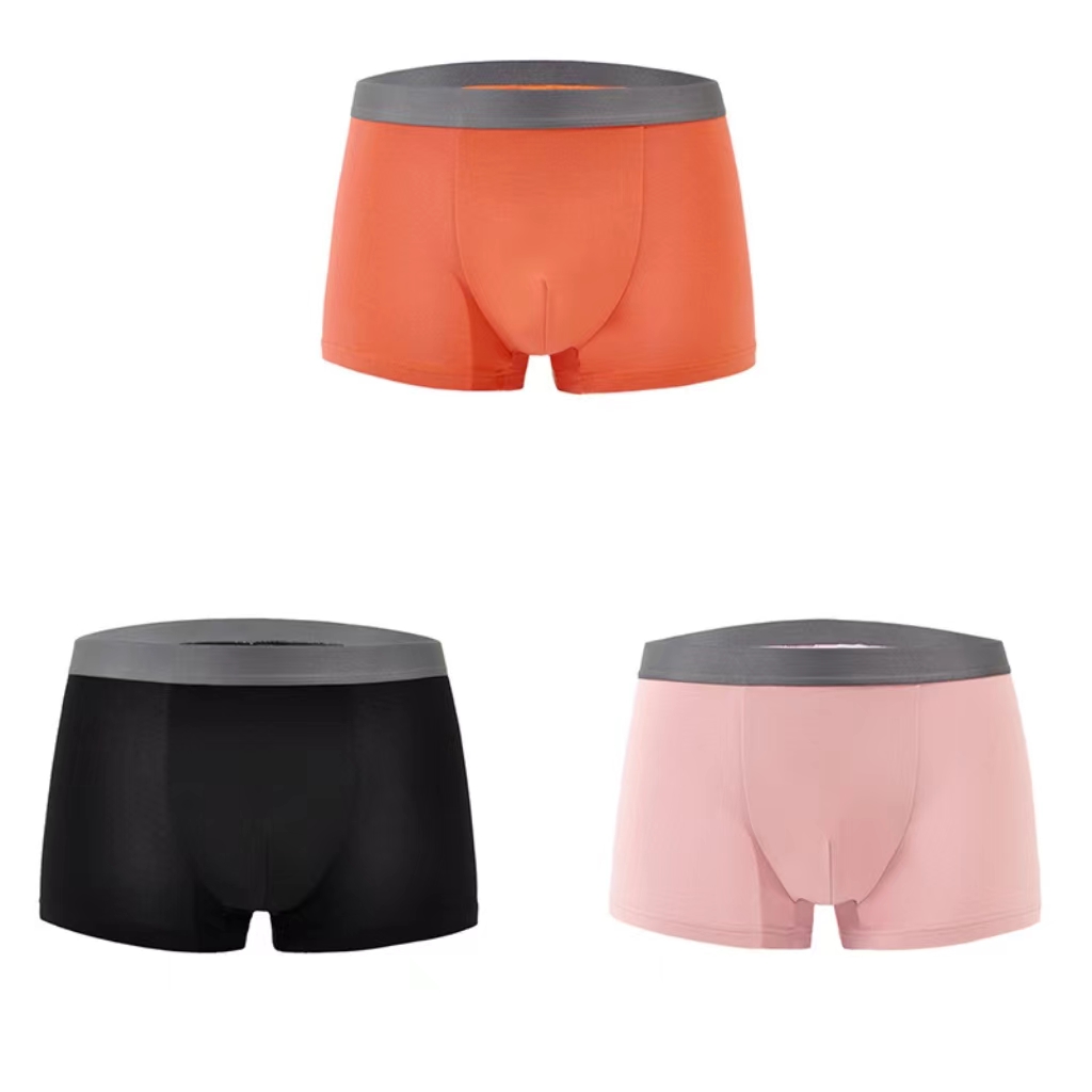 【秋鹭】2405款纯棉加肥大码男士平角内裤（1盒3条）