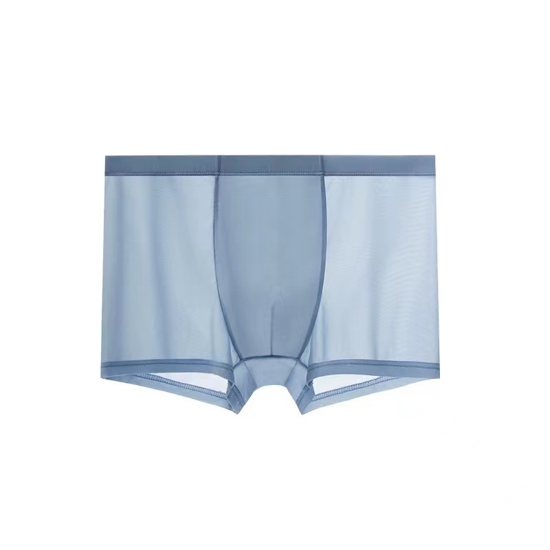 【秋鹭】款号2308冰丝透气蚕丝无痕男士盒装内裤3条随机