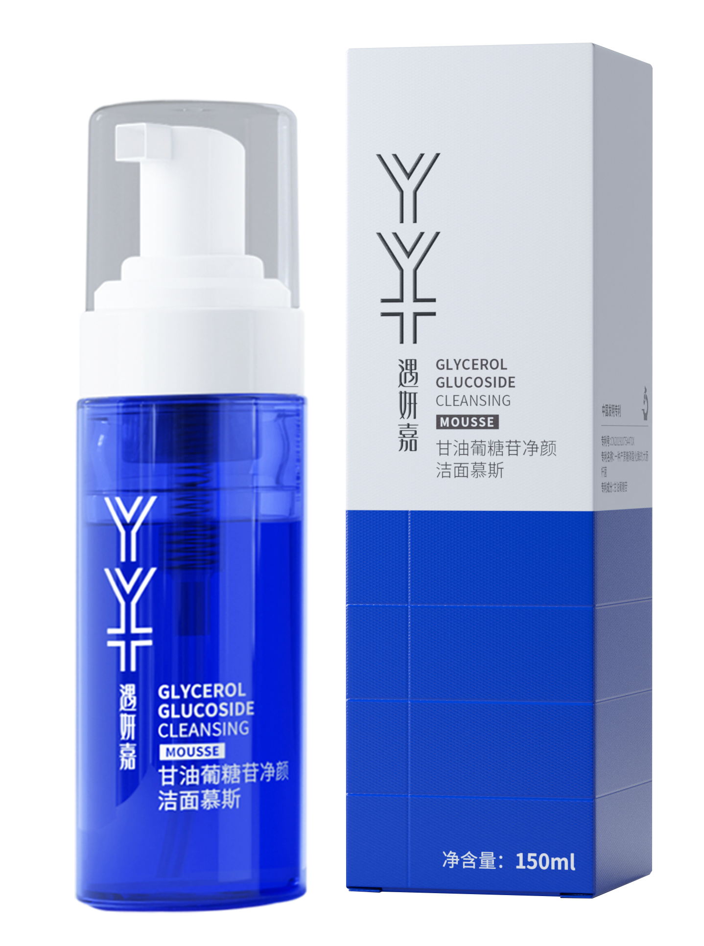 遇妍嘉甘油葡糖苷净颜洁面慕斯