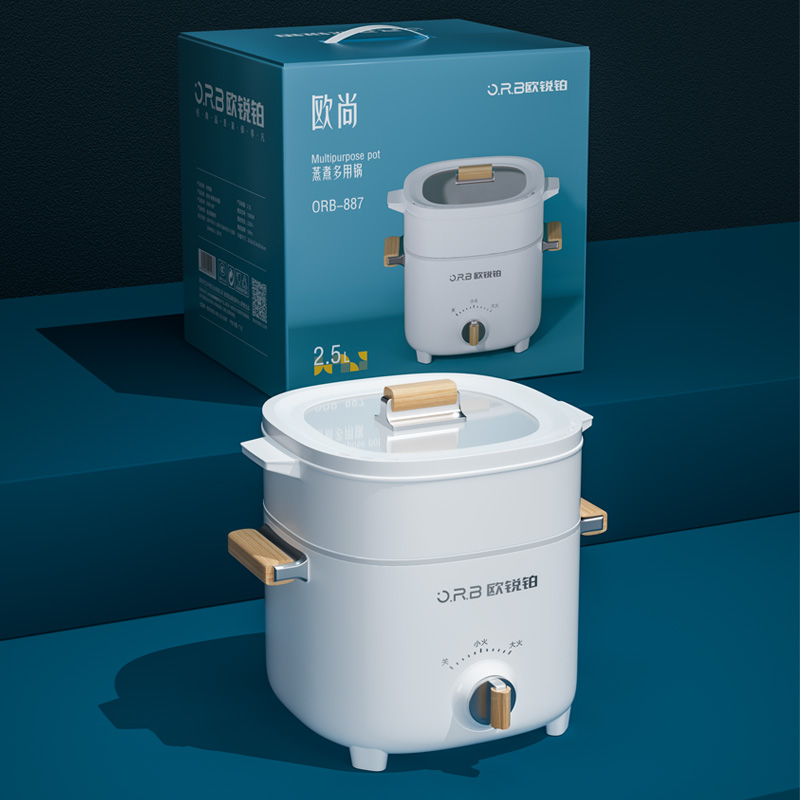 欧锐铂欧尚-蒸煮多用锅料理锅蒸煮锅搭配蒸笼上蒸下煮