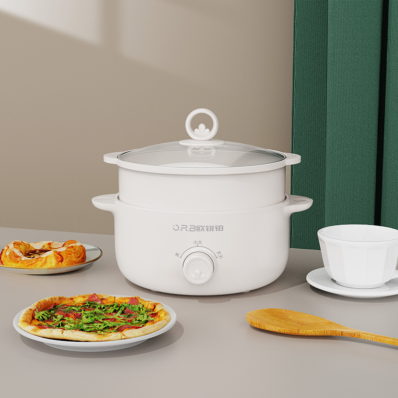 欧锐铂食尚-蒸煮料理锅多用锅蒸煮锅电火锅电煮锅