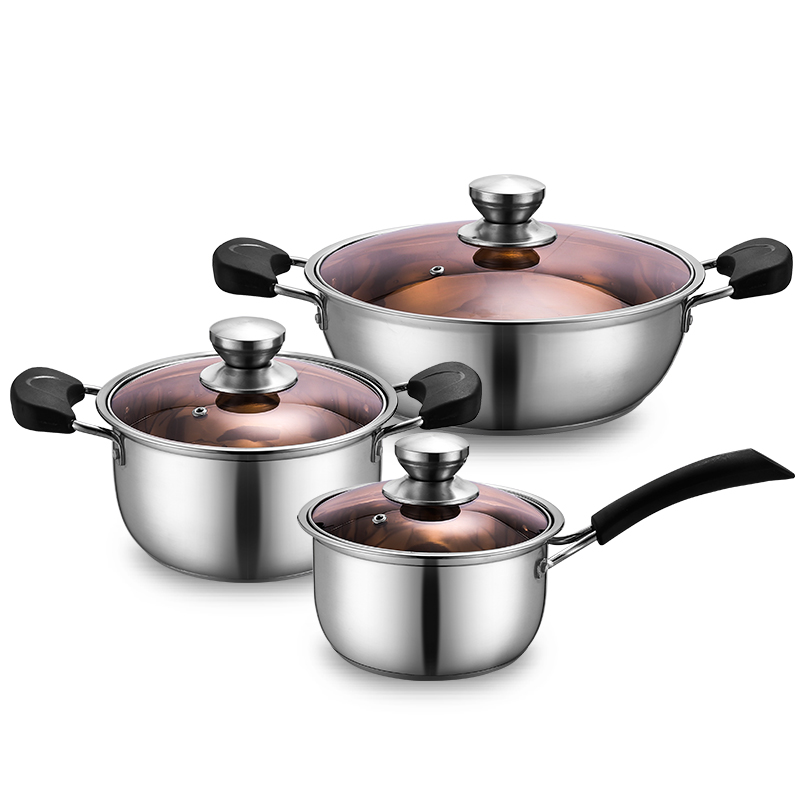 Adneny 不锈钢韩式套装锅（奶锅  汤锅 火锅）OD-00606