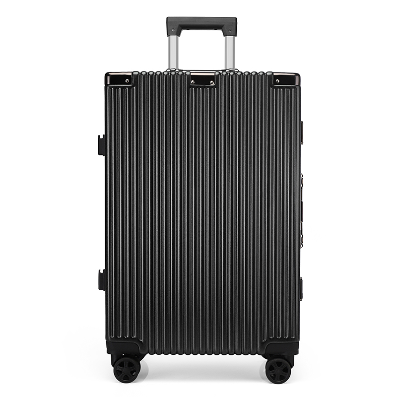 新款休闲行李箱铝框男女款大容量万向轮26寸密码锁登机箱拉杆箱