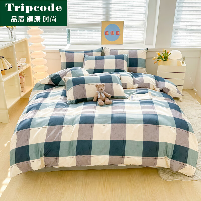 Tripcode 100%全棉简约四季款纯棉四件套TCF010206【曼迪】
