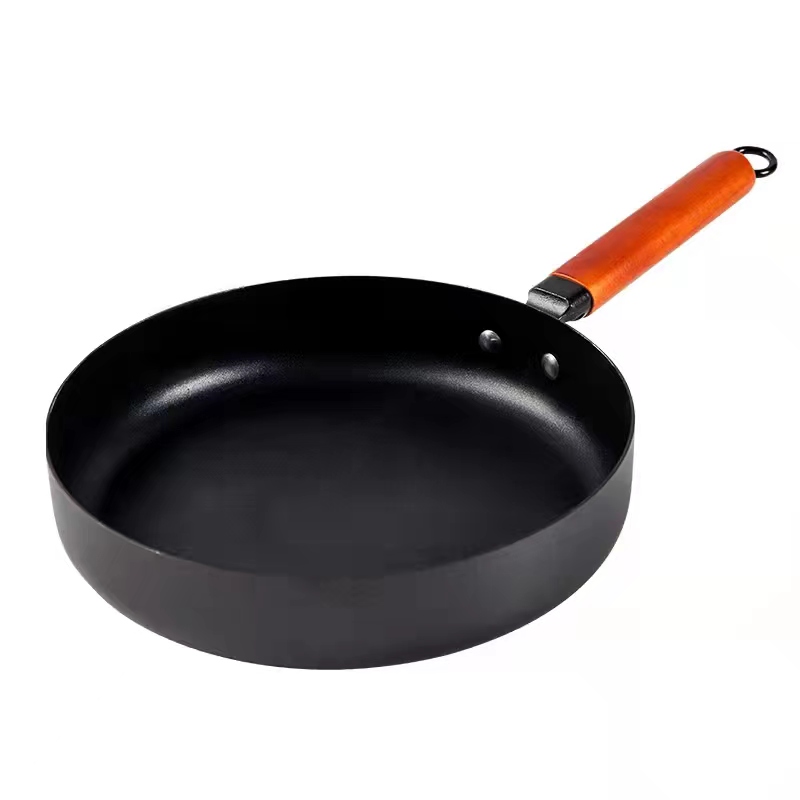 釜美达古法老铁锅煎锅26cm