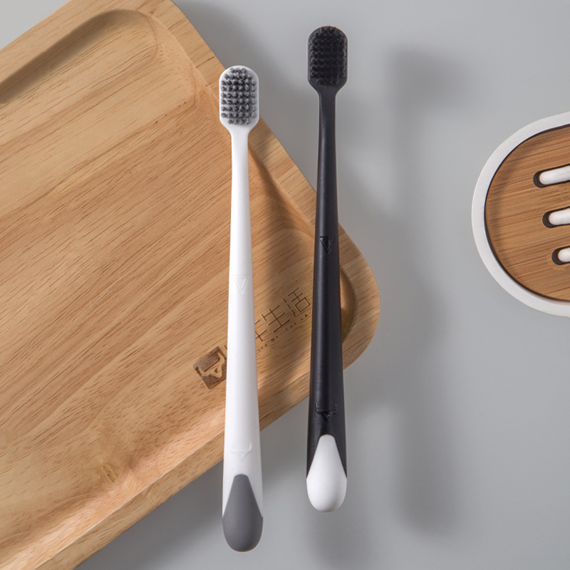 小牛历险记【5支】黑白螺旋刷丝宽头软毛超柔牙刷XNLXJN2新