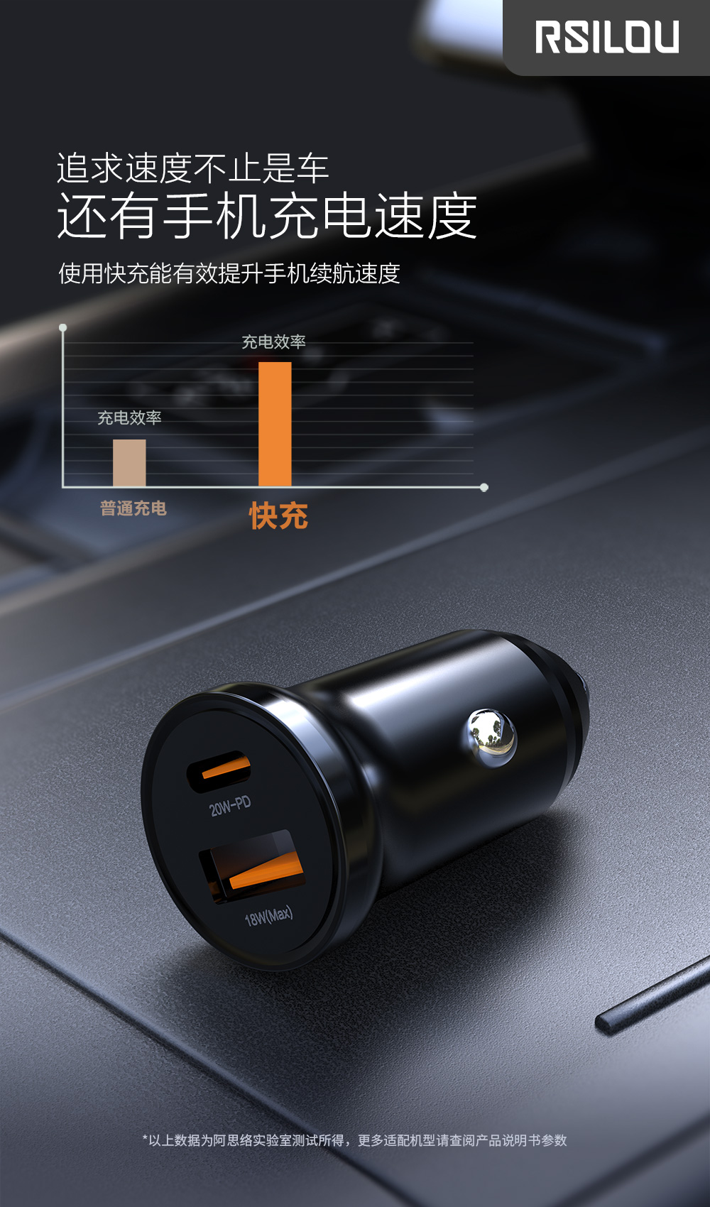 RCC-CZ11\20W黑色多兼容快充车载充电器