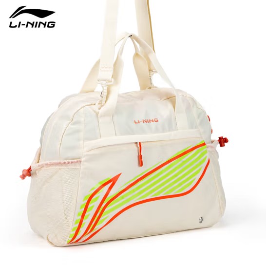 李宁（LI-NING）拎包女斜挎包新款手提包健身旅行休闲运动包大容量桶包单肩包 YBLU002-1