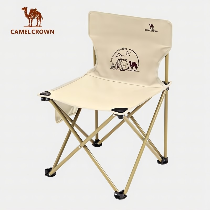 骆驼（CAMEL）CROWN户外露营家用折叠椅 133CA1T012,米色