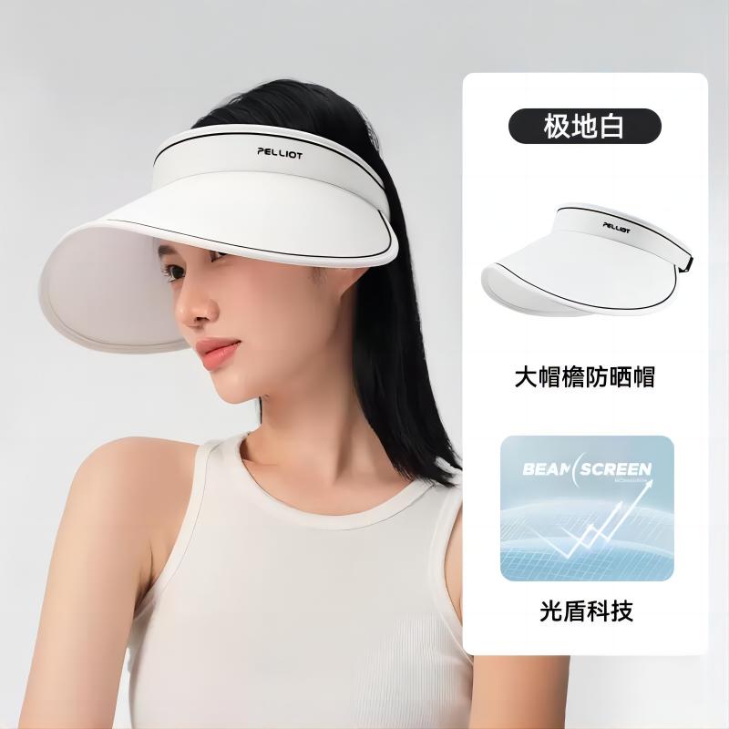 伯希和空顶帽女户外大帽檐春夏新款遮阳防紫外线骑车防风防晒帽子
