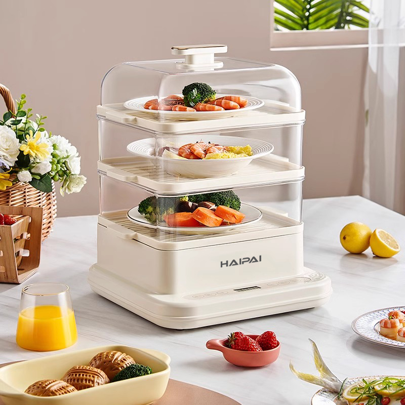 海牌HP-Z20B 大功率保鲜电蒸锅三层多功能蒸炖锅家用便捷大容量预约蒸锅