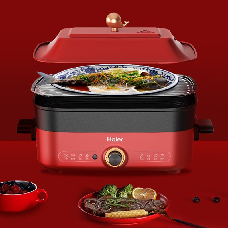 海尔 Haier电火锅多功能料理家用大容量烧煎烤一机多用 DYG-MX5001A