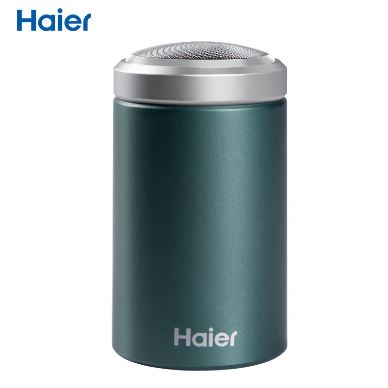 海尔 Haier 剃须刀 HSQ1-2217 伯爵绿 纤薄刀网 旋转式三叶刀片 智能旅行锁