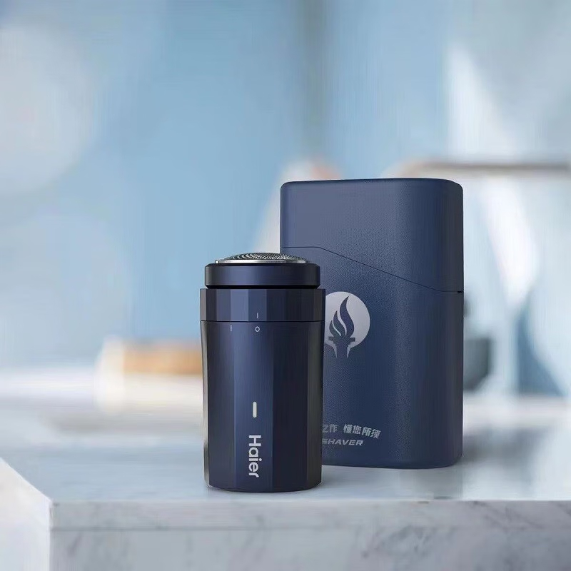 海尔（Haier)便携式迷你电动剃须刀刮胡刀旋转式三叶刀头送男友老公父亲男士生日礼物 小火炬SM2
