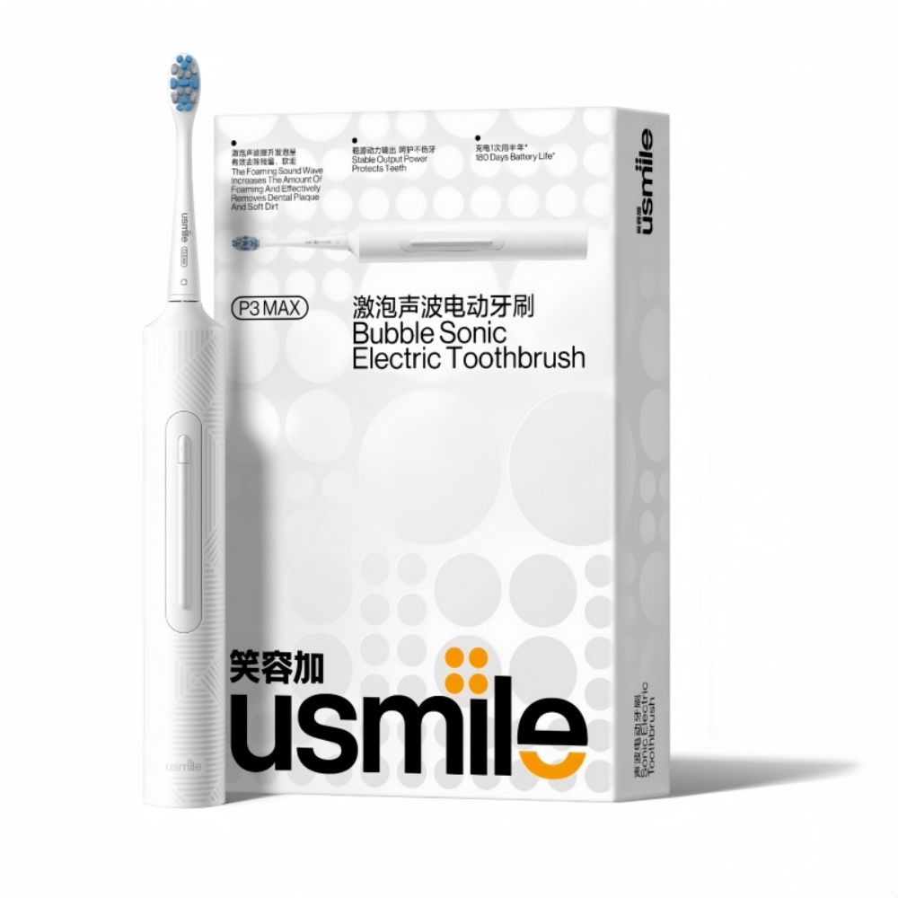 usmile/笑容加 电动牙刷成人男女士通用款声波激泡刷充电式 P3 MAX