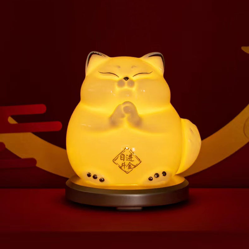 超维发财猫语控瓷艺灯