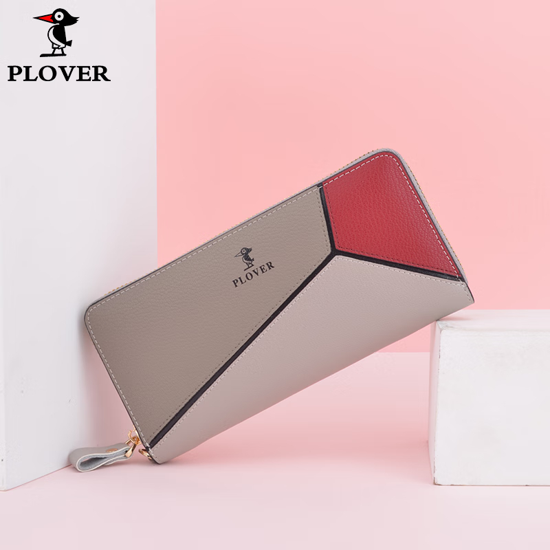 啄木鸟PLOVER香女款拼色手包拉链钱包小手包GD6922-NH 拼色