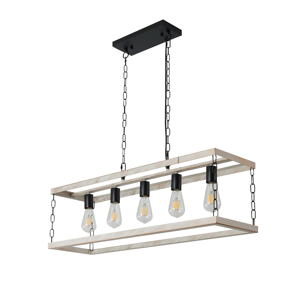 Filep 5 - Light Farmhouse Kitchen Island Pendant Light[No Bulb]