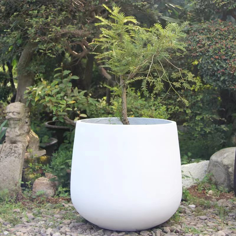 圆形酒杯水泥镁泥花盆创意花盆家居摆设户外不易腐蚀绿植盆 栽园艺