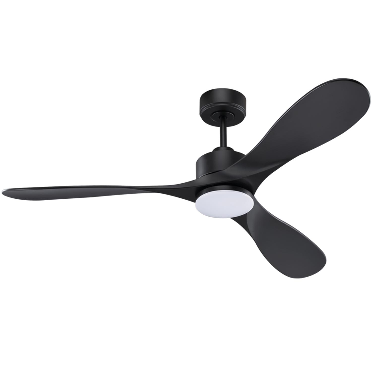 52“ Smart Ceiling Fans with Lights Remote,Quiet DC Motor,Modern Black Outdoor Indoor Ceiling Fan,High CFM 6-Speed,Controlled by 