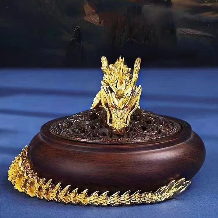High-grade joint movable dragon home table decoration five-claw gold dragon imitation dragon decoration
