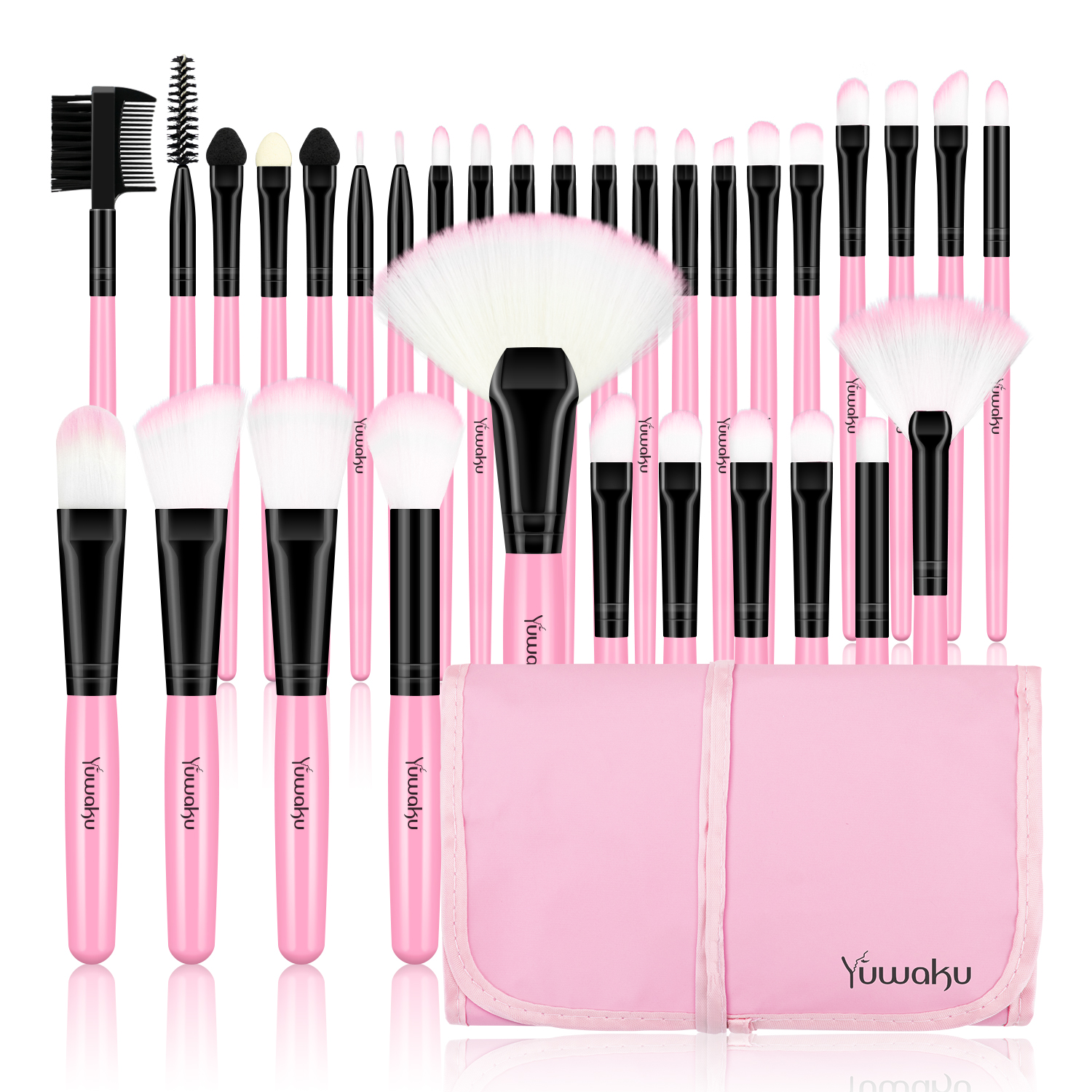 32PCS Professional Kabuki Make up Brushes Set Cosmetic Tool With Makeup Bag Case