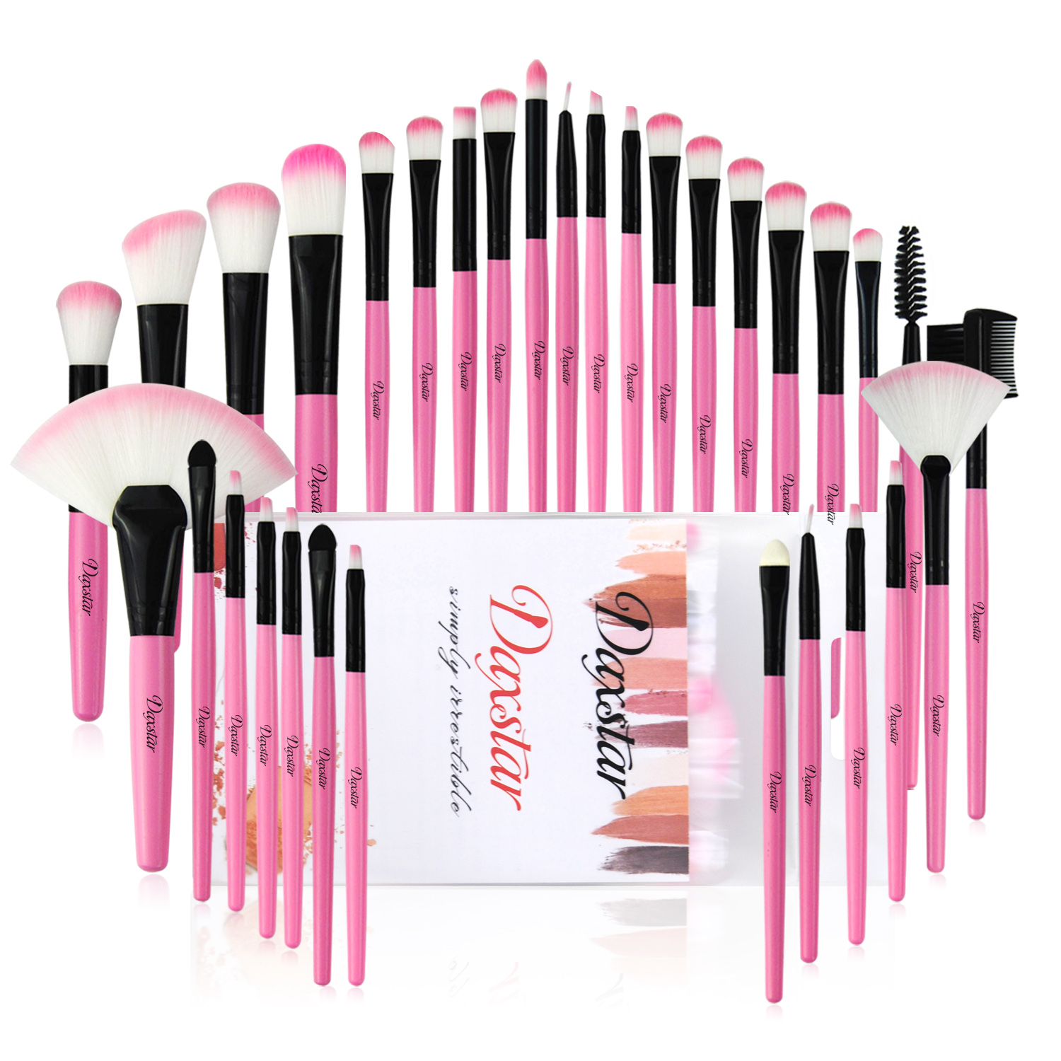 20 pieces of pink makeup brush set loose powder foundation make-up eye shadow eyeliner lipstick brush brand new