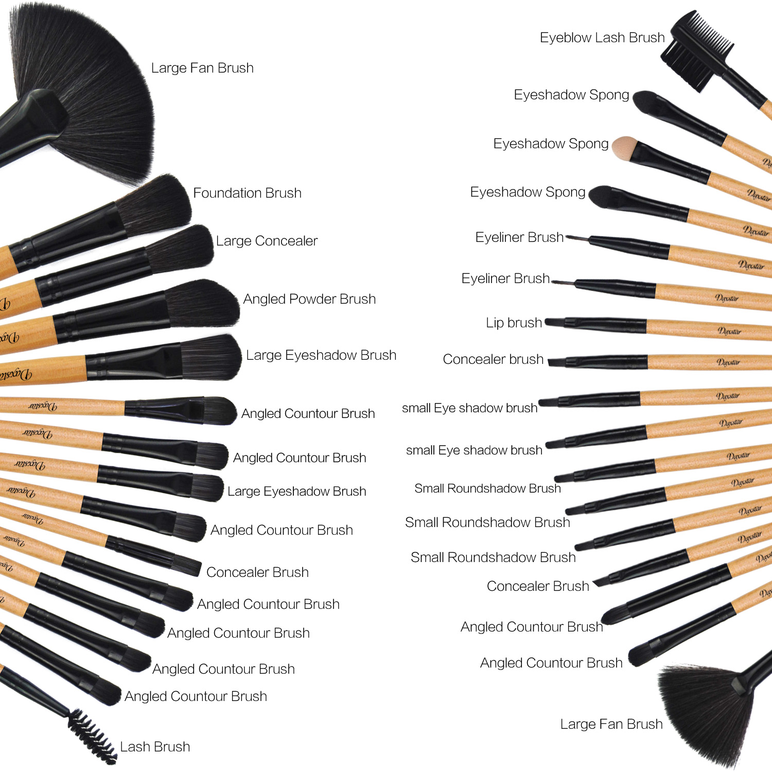 Log color suit professional makeup brush set pink eye shadow eyebrow brush