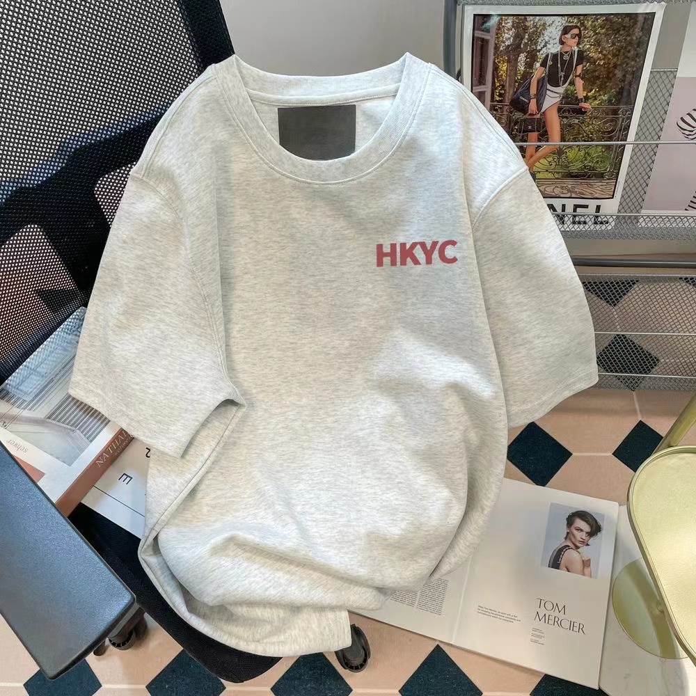 heavy good-looking short-sleeved T-shirt men and women new summer design sense niche