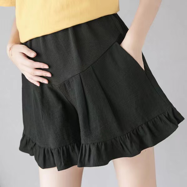Add fat oversized pregnant women thin shorts summer loose fashion outside to wear belly shorts 
