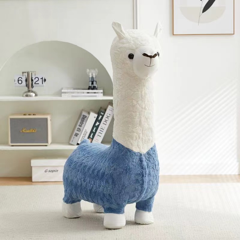 Alpaca seat Alpaca doll living room decoration animal seat Children's sofa leisure chair can be disassembled and washed animal s