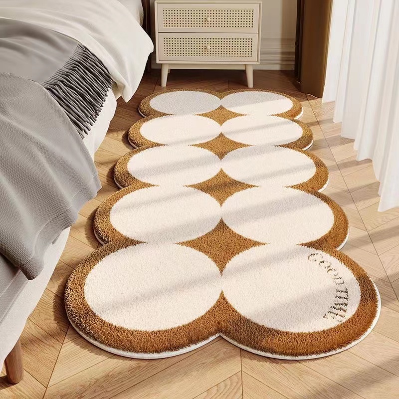 Cashmere bed rug Bedroom bed rug Living room bay window washable non-slip household rug