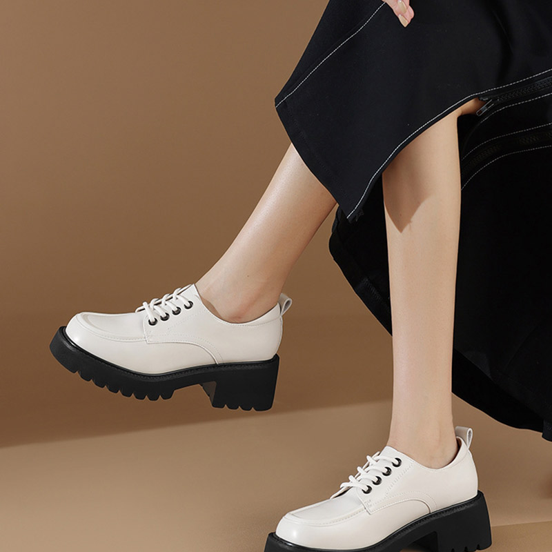 达芙妮乐福鞋女式高跟小皮鞋422104569