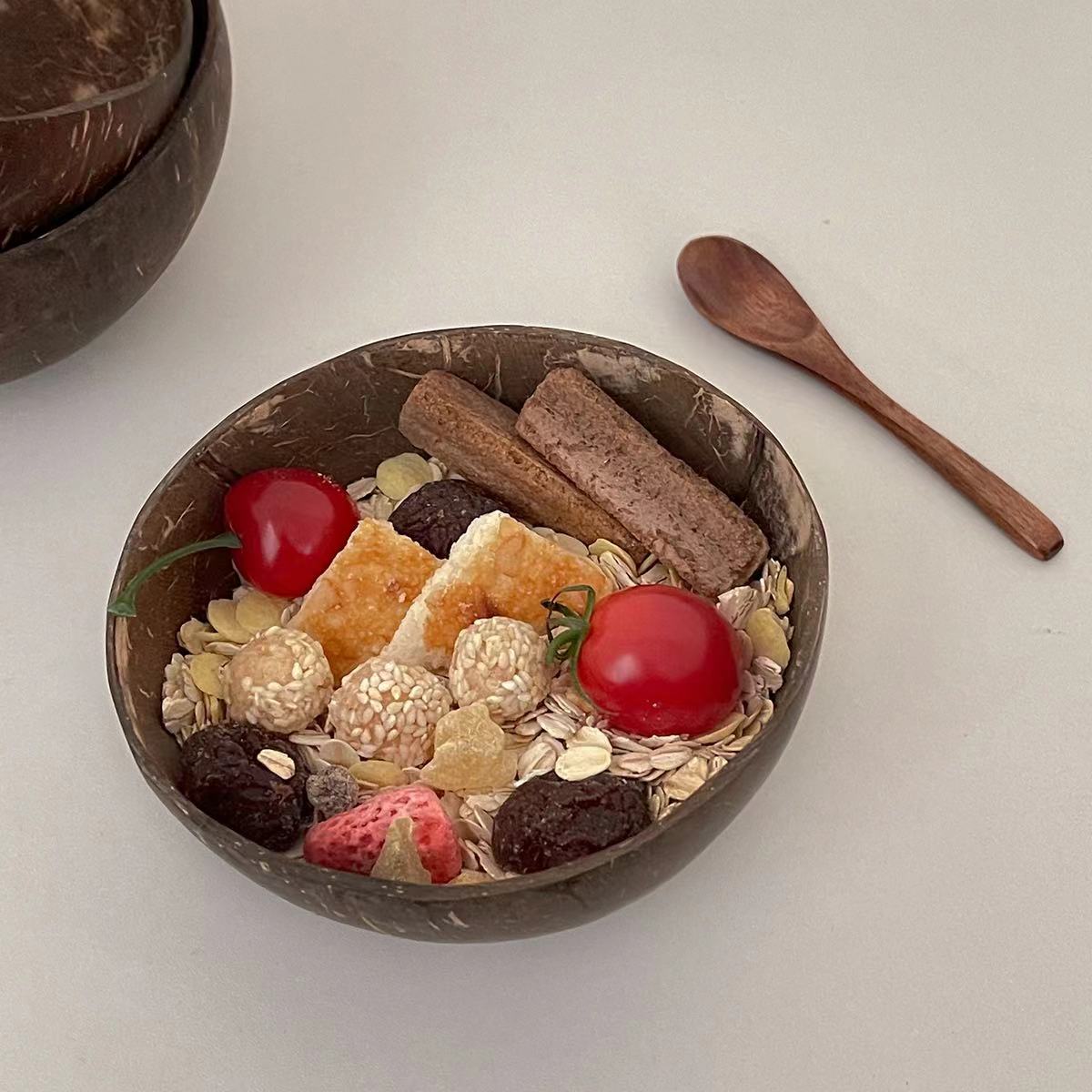 Nature Netred Coconut Bowl Cute dessert Bowl Yogurt Family Salad bowl