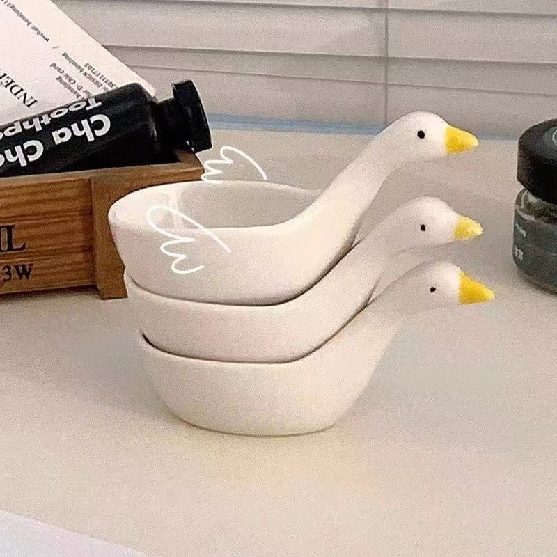 Ceramic dish Creative cartoon sauce Dish Snack Dish Mini cute Rice bowl Household vinegar dish hot pot dipping dish