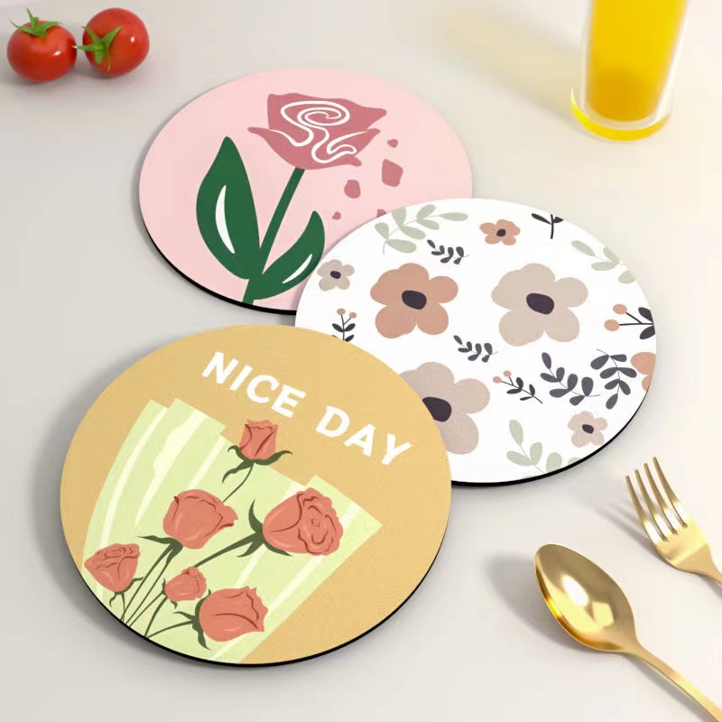 Table mat, pot mat, hot mat, heat mat, dish mat, bowl mat, table mat, plate mat, round cup mat for household use