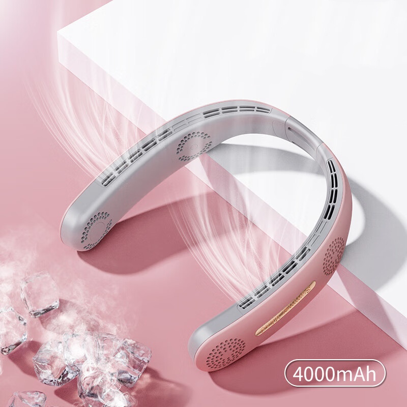 USB Charging Lazy Portable Handheld Small Fan Leaveless Neck Hanging Fan A306